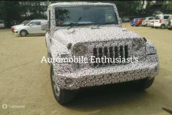2020 Mahindra Thar Spotted With Wrangler Like Removable Roof