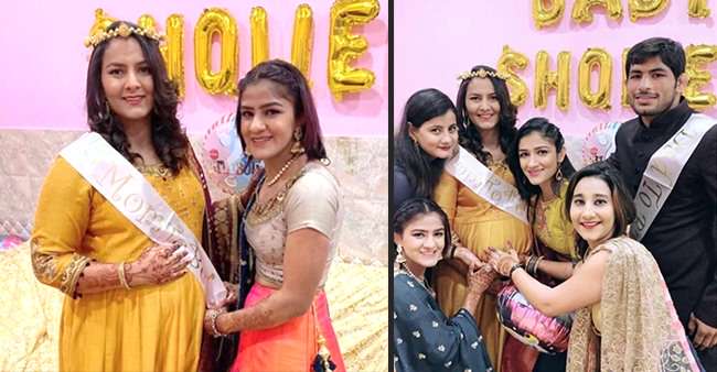 Family Surprises Geeta Phogat By Arranging A Baby Shower Bash At