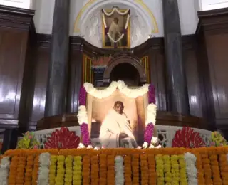 PM Modi, top leaders pay floral tribute to Mahatma Gandhi at Samvidhan Sadan on Gandhi Jayanti
