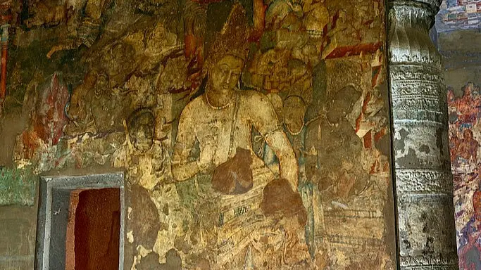 Buckets placed to check seepage at Ajanta Caves; ASI says paintings ...