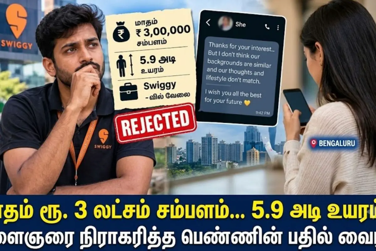 மாதம் ரூ. 3 லட்சம் சம்பளம்... 5.9 அடி உயரம்... இளைஞரை நிராகரித்த பெண்ணின் பதில் வைரல்!