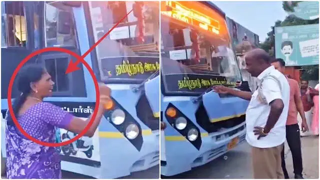 பொம்பளைய பொம்பளையா மதிங்க..! நிற்காமல் சென்ற மகளிர் இலவசப் பேருந்து.. பெண் சரமாரி கேள்வி