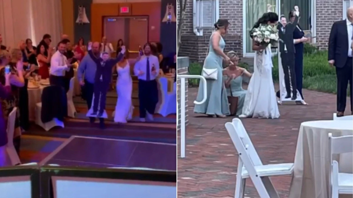 A wedding without a groom, but who cares? The bride partied anyway and then got trolled for it
