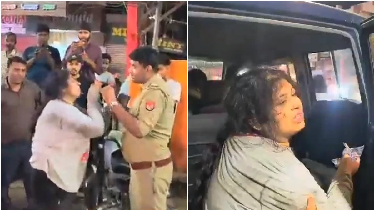 VIDEO: Drunk Woman Strips, Dances & Clashes With Police In UP's Kanpur; High-Voltage Drama Caught On Camera