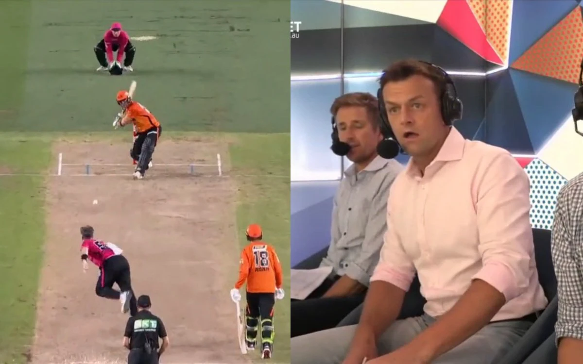 WATCH: Gilchrist Left Open-Mouthed After Laurie Evans' Six