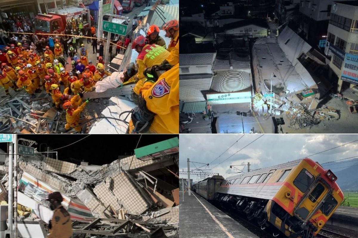 PHOTOS: ताइवान में भूंकप से भारी तबाही, तस्वीरों में देखें बर्बादी का मंजर