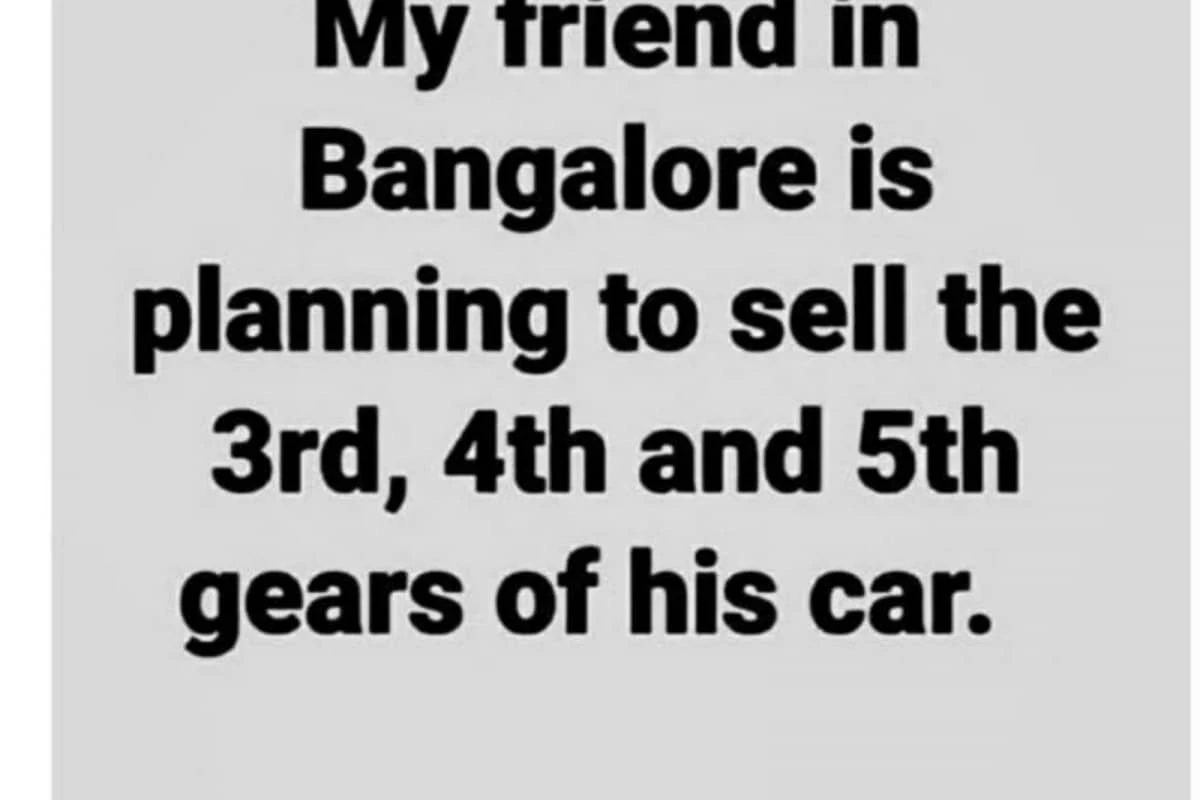 'Planning to Sell 3rd Gear': Twitter User Mocks Bengaluru Roads With Cheeky Post