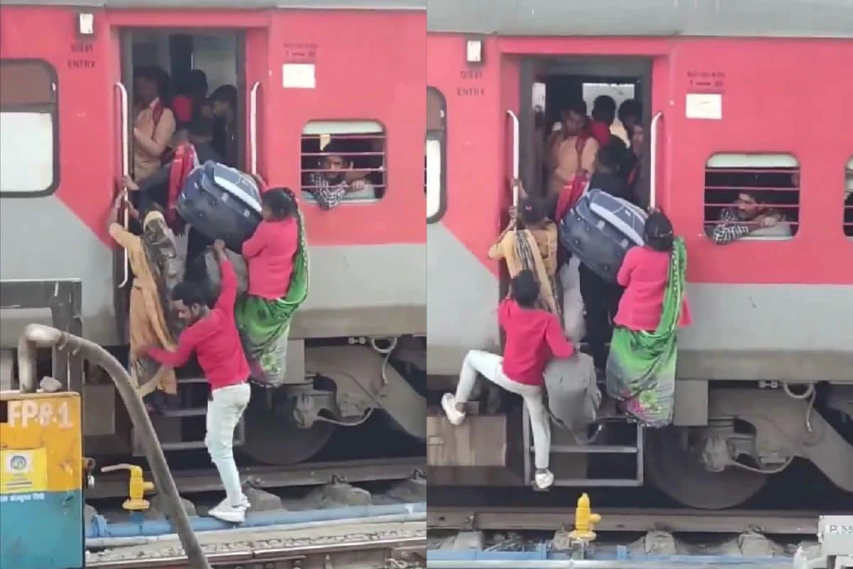'Very Unsafe': Man and Woman Board Moving Overcrowded Train, Viral Video Sparks Concerns