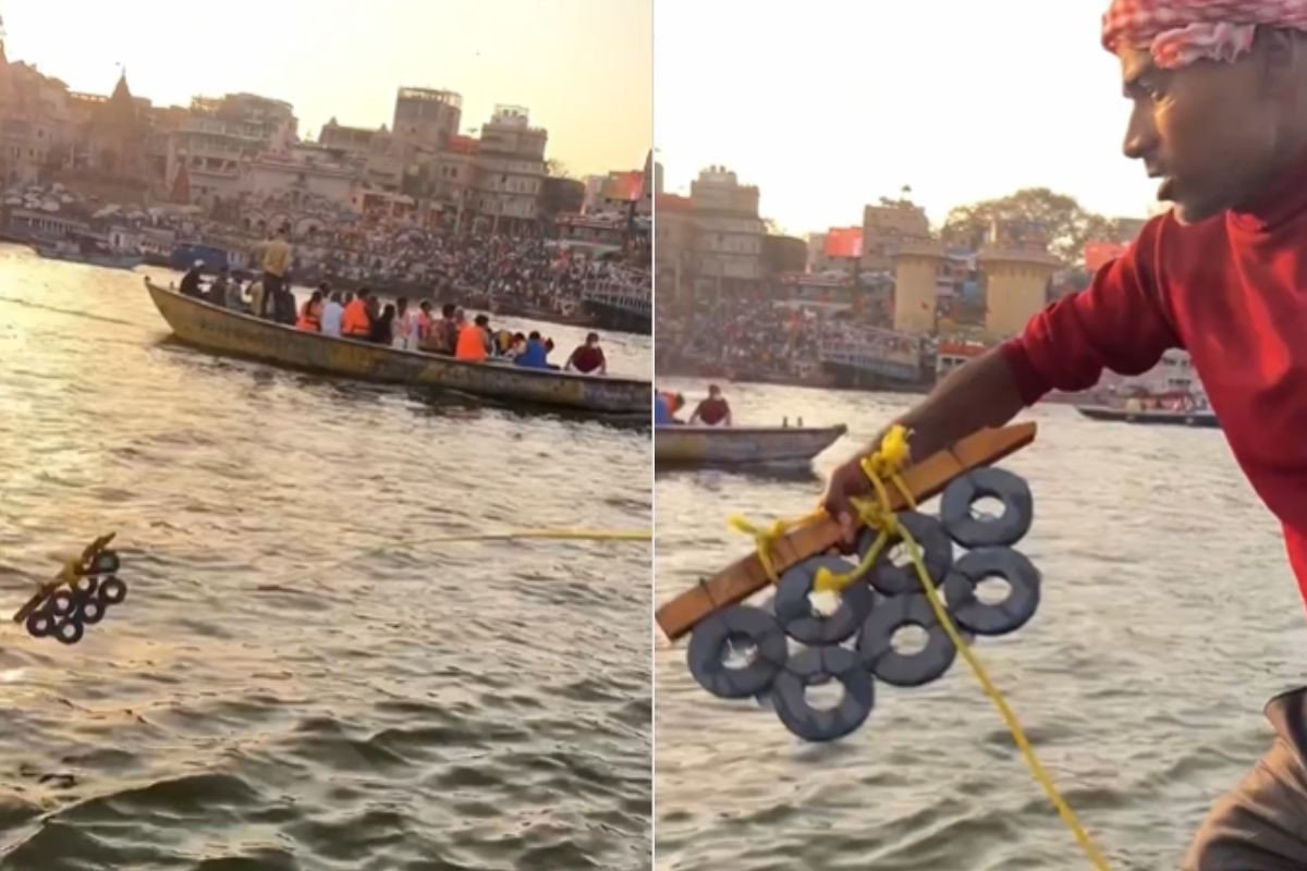 गंगा मइया में लड़के ने फेंका चुंबक, जाने दिया गहराई में, फिर बाहर निकाला तो चिपक कर आईं ये चीजें!