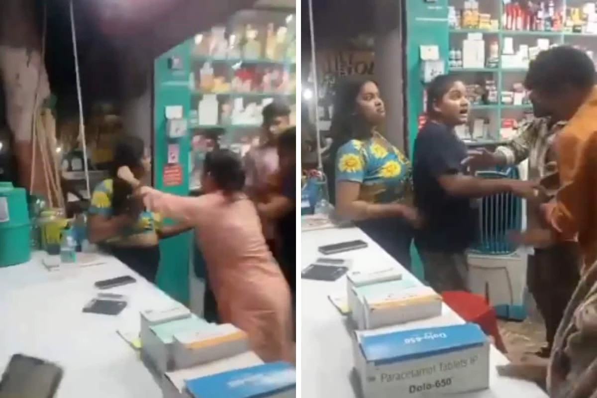 On Camera: UP Women Slap, Pull Each Other's Hair Over Rs 100 Dispute At Medical Shop