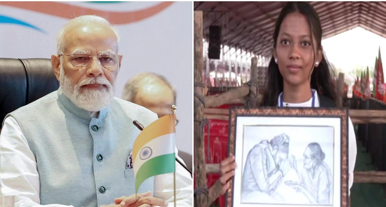 ಚುನಾವಣೆ ಪ್ರಚಾರದ ವೇಳೆ ಚಿತ್ರ ಬಿಡಿಸಿ ಉಡುಗೊರೆ ನೀಡಿದ್ದ ಬಾಗಲಕೋಟೆ ಯುವತಿ: ಕೊಟ್ಟ ಮಾತಿನಂತೆ ಪತ್ರ ಬರೆದ ಪ್ರಧಾನಿ!