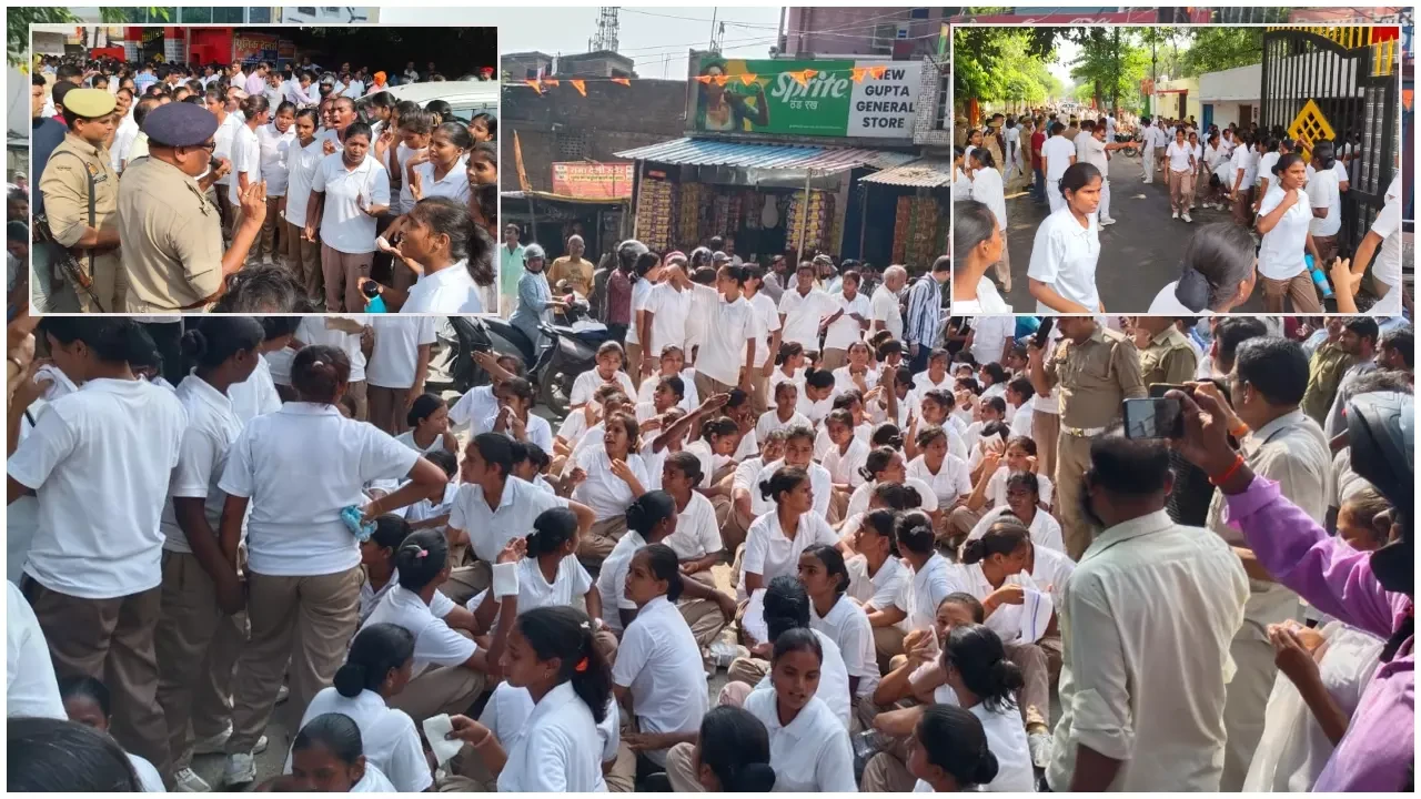 खुले और कैमरों के सामने नहाने को मजबूर पुलिस ट्रेनी महिलाएं, प्यास बुझाने को पानी नहीं! सीएम योगी के गढ़ में ये हाल