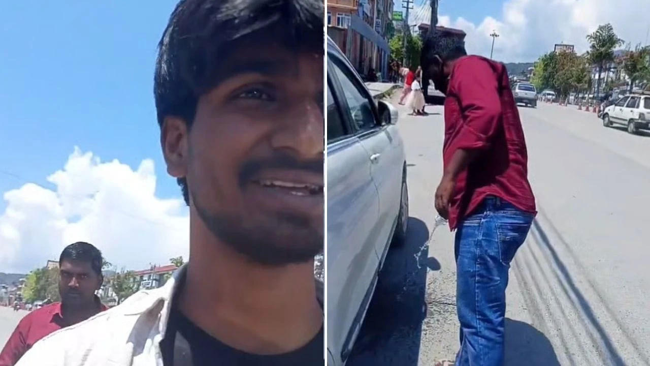 नेपाल में भारतीय पर्यटक की शर्मनाक हरकत सड़क पर थूका गुटखा तो स्थानीय नागरिक ने रगड़कर साफ करवाया