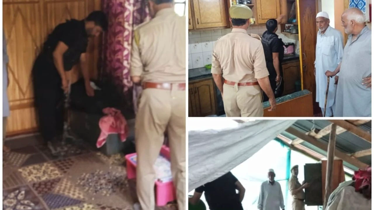 पंपोर में आतंकी सहयोगी के घर पुलिस का छापा, हिरासत में मकबूल वानी पंपोर में आतंकी सहयोगी के घर पुलिस का छापा, हिरासत में मकबूल वानी