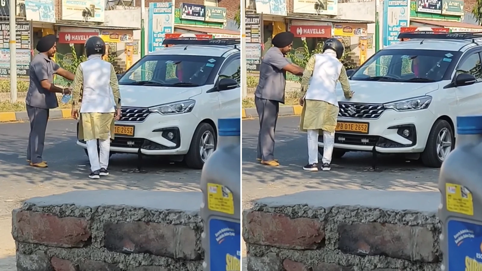 चलती गाड़ी पर गुटखे की पीक मारकर भाग रहा था बाइक वाला, पाजी ने रोककर सिखाया ऐसा सबक कि जीवन भर याद रहेगा!