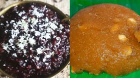 டேஸ்டியான செட்டிநாடு கவுனி அரிசி ஸ்வீட் -சிறுபருப்பு அல்வா செய்யலாமா?