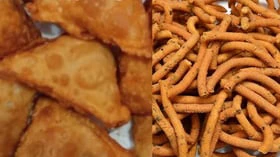 திண்டுக்கல்  வெஜ் சமோசா, காரசேவ்  மற்றும்  பஜ்ஜி!
