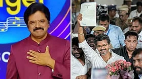 "உங்களுடைய சித்தாந்தங்களும், வெற்றுப் பேச்சுகளும்.." விஜய்க்கு பாடகர் ஸ்ரீநிவாஸ் வாழ்த்து!