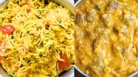 வெந்தயக்கீரை பிரியாணியும், வேர்க்கடலை கத்திரிக்காய் கூட்டும்!