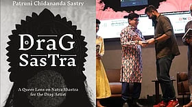 'Drag Sastra' connects concepts like Lokadharmi and Natyadharmi, Desi and Margi traditions, Navarasa theory, mudras, and forms like Theyyam, Lavani, and Gotipua to contemporary drag culture.