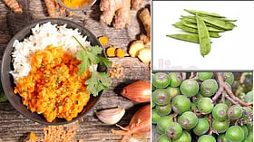 சத்துக்கள் மிகுந்த சுவையான  தட்டைப்பயறு  சாதம்  மற்றும் அத்திக்காய்  வடை!