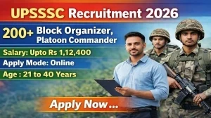 UPSSSC Platoon Commander / Block Organizer Recruitment 2026