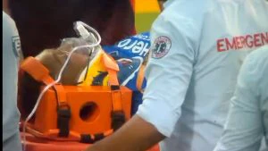 Lungi Ngidi Stretchered Off After Horror Fall at Arun Jaitley as KL Rahul Smashes Unbeaten 152 - DC Post Monster 264/2 vs PBKS