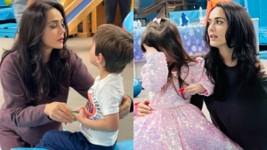 Preity Zinta shares heartwarming family moments with twins during spring break celebration