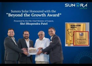 Sunora Solar Receives "Beyond the Growth Award" from Gujarat Chief Minister Bhupendra Patel