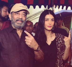 Kamal Haasan, Shruti Haasan cast their vote, flaunt inked fingers