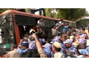 Delhi Police files FIR against the NSUI women workers in bus assault case