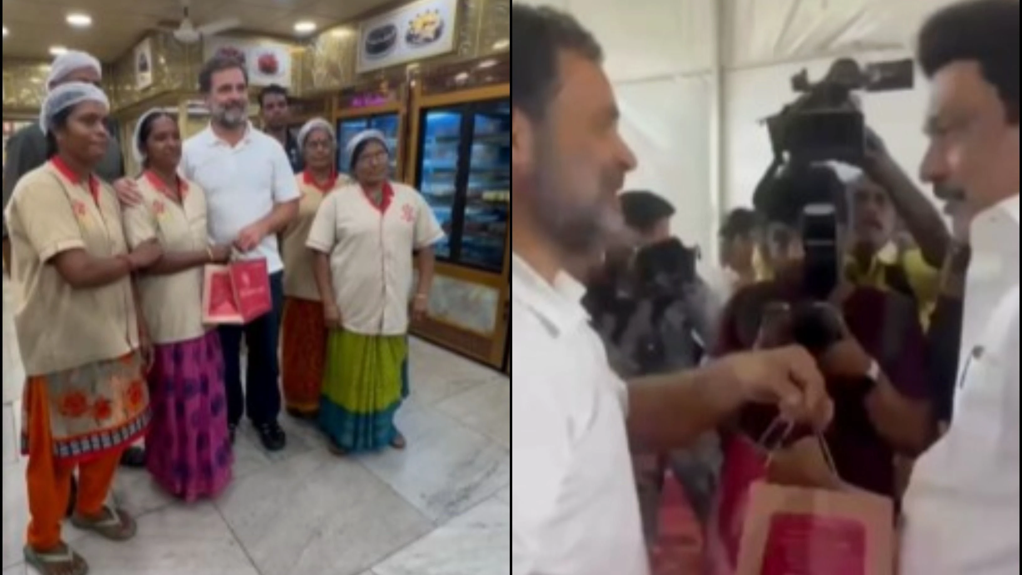 Rahul Gandhi Takes A Break from Campaign, Buys Mysore Pak for CM Stalin, Pays in Cash | WATCH
