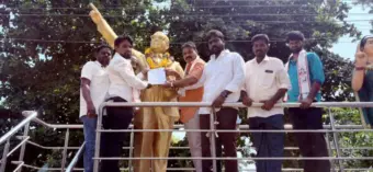 జనసేన నాయకుల అక్రమ అరెస్టులకు నిరసనగా అంబేద్కర్ విగ్రహానికి వినతి