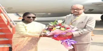 राष्ट्रपति मुर्मु दुईदिने छत्तीसगढ़ भ्रमणका लागि रायपुर पुगिन्