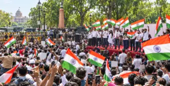 ദേശീയ പതാകയുമായി പ്രതിഷേധത്തിന് സിജെപി ആഹ്വാനം; ദില്ലിയില്‍ അതീവ ജാഗ്രത, സുരക്ഷ ശക്തമാക്കി പൊലീസ്