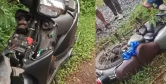 കേളകം ഇരട്ടത്തോട് ബുള്ളറ്റും സ്കൂട്ടറും കൂട്ടിയിടിച്ച്‌ അപകടം; 2 പേര്‍ക്ക് ഗുരുതര പരിക്ക്