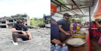 'இப்போது உதவாவிட்டால் எப்போது உதவப் போகிறோம்'..? - நேபாளத்தில் பாதிக்கப்பட்ட மக்களை நேரில் சந்தித்து நடிகர் சோனு சூட் கேள்வி...!