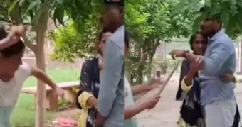 Viral Video: पति पर था कई दिनों से शक. पार्क में दूसरी लड़की संग पकड़ा तो पत्नी का फूटा गुस्सा, डंडा लेकर मचा दिया हंगामा!