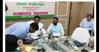 श्रावणी मेला 2026 :                                              देवघर में मंत्री सुदिव्य कुमार सोनू ने श्रावणी मेला को लेकर अधिकारियों के साथ की बैठक