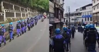 Indian Army, RAF Conduct Flag March in Shillong