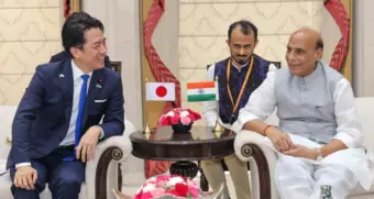 Rajnath meets Japanese counterpart; assures aid post earthquake