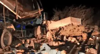 Seven killed, 20 injured in truck-pickup collision in BhujThey were trapped in wrecked Bolero Camper early on Friday