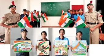 NCC cadets at CC Sheth honour the Indian flag