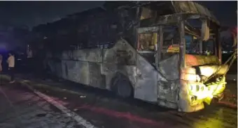 ଏସି ବସ୍‌ରେ ଲାଗିଲା ନିଆଁ : ୯ ଜଣ ଜୀବନ୍ତ ଦଗ୍ଧ