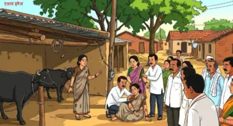 गुणवरे येथील महिलेचा गोठ्यात शॉक लागून मृत्यू