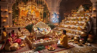 दिल्ली में जन्माष्टमी की धूम: द्वारका इस्कॉन में 5,600 व्यंजनों का महाभोग और AI-AR से सजेगी भगवान कृष्ण की अलौकिक लीला