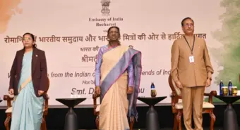 President Murmu in Romania: Addresses Indian Community