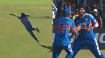 Watch: Yash Thakur Takes Spectacular One-Handed Screamer to Send Sikandar Raza Packing in ZIM vs IND 3rd T20I