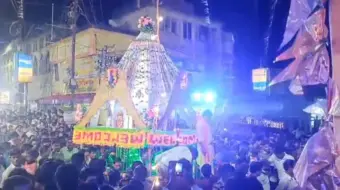 উল্টোরথে জনসমুদ্র চন্দ্রকোনারোডে, কড়া পুলিশি নিরাপত্তায় নির্বিঘ্নে উৎসব পালন।।