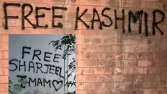 'Free Kashmir, Free Sharjeel Imam'; Huge uproar over graffiti on Jamia walls